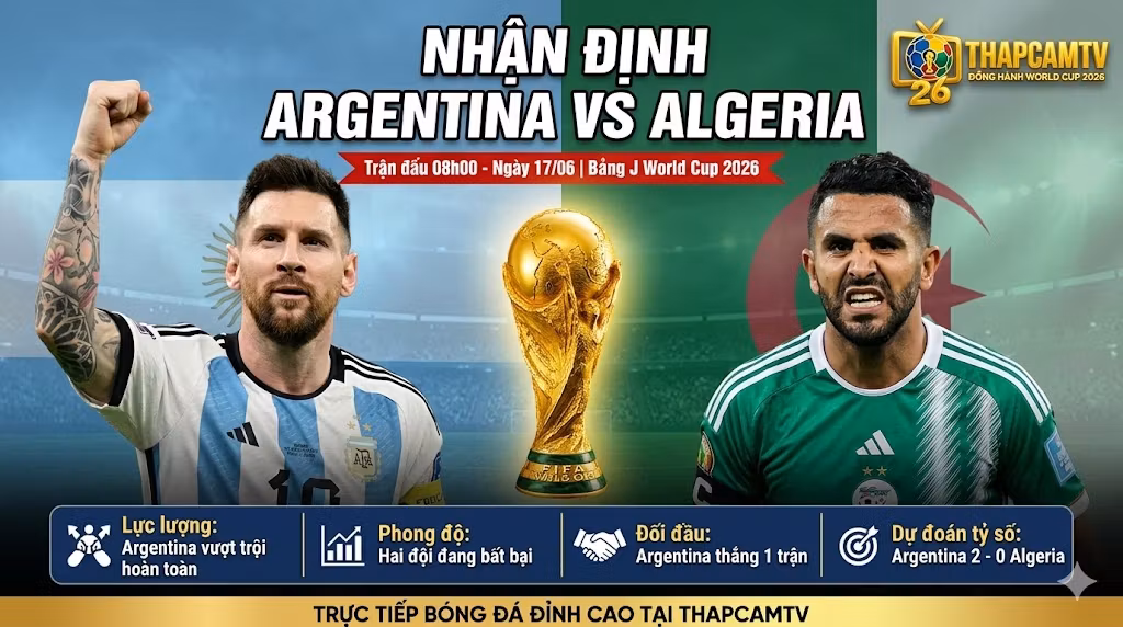 Nhận Định Argentina vs Algeria (08h00, 17/06) | Lời Khẳng Định Của Nhà Vua